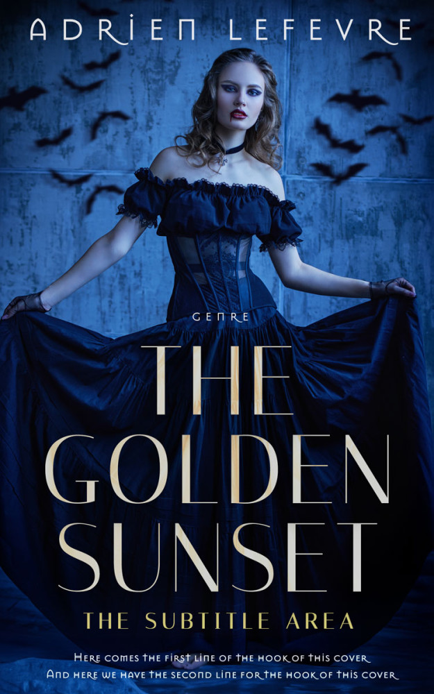 Front view of Black Pearl #29444 - Premade Fantasy Book Cover