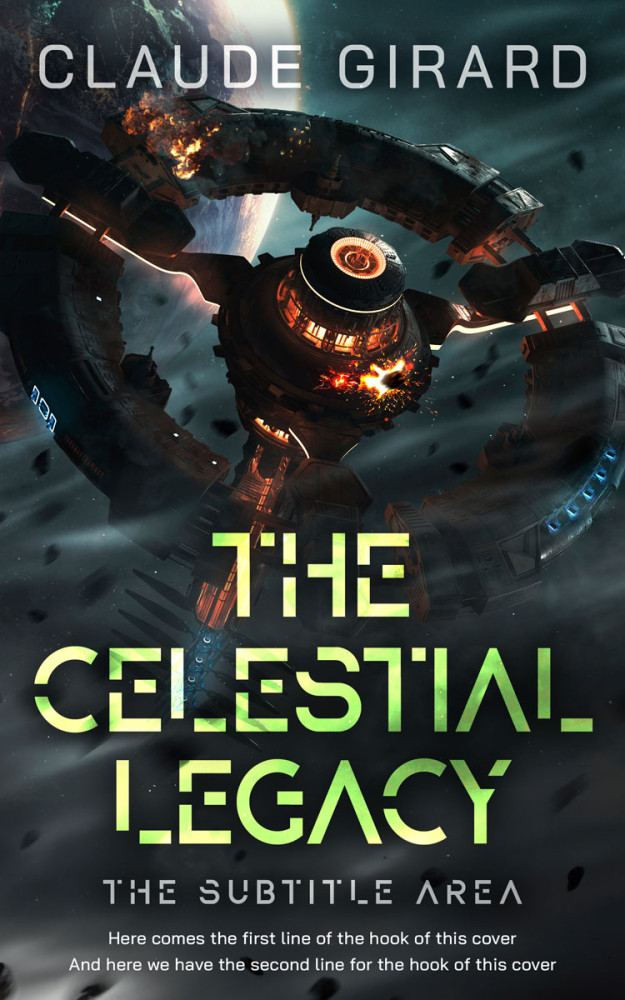 Front view of Outer Space #29636 - Premade Science Fiction Book Cover