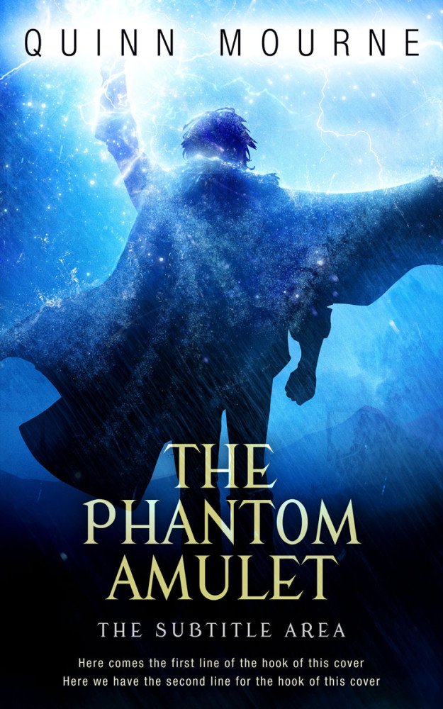 Front view of Black Pearl #30043 - Premade Fantasy Book Cover | BookCoverZone