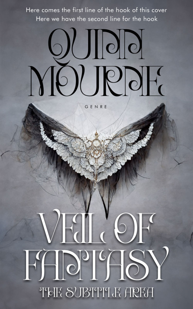 Front view of Storm Gray #30095 - Premade Fantasy Book Cover