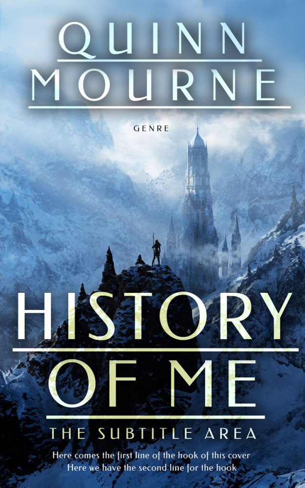 Front view of Bermuda Gray #30132 - Premade Fantasy Book Cover