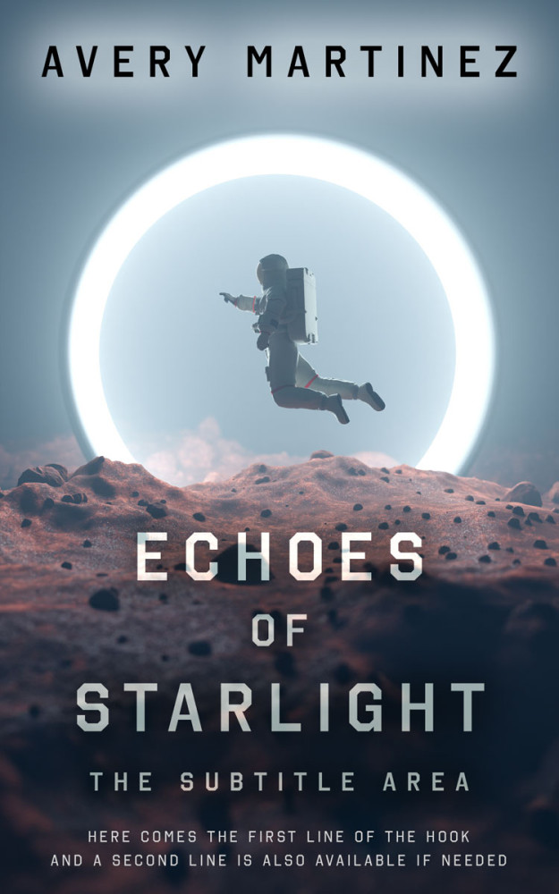 Front view of Bright Gray #30293 - Premade Science Fiction Book Cover