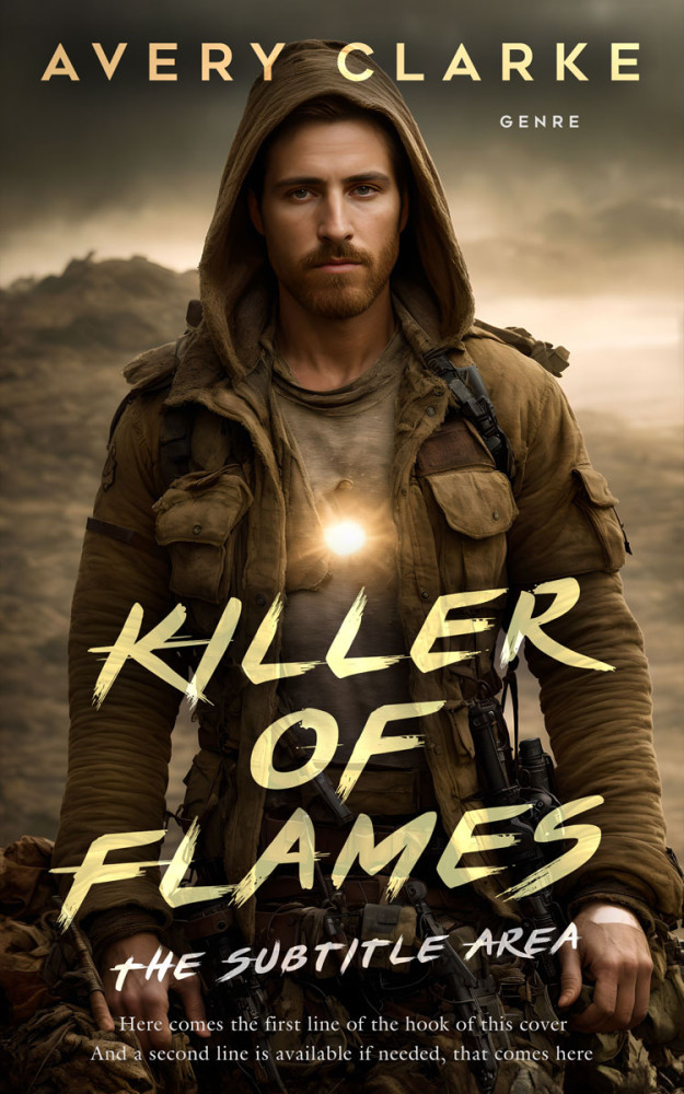 Front view of Oil #30390 - Premade Apocalyptica Book Cover