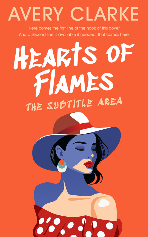 Front view of Flamingo #30401 - Premade Literary Fiction Book Cover