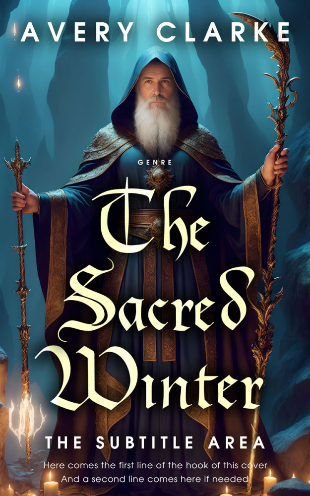 Front view of Shark #30459 - Premade Fantasy Book Cover