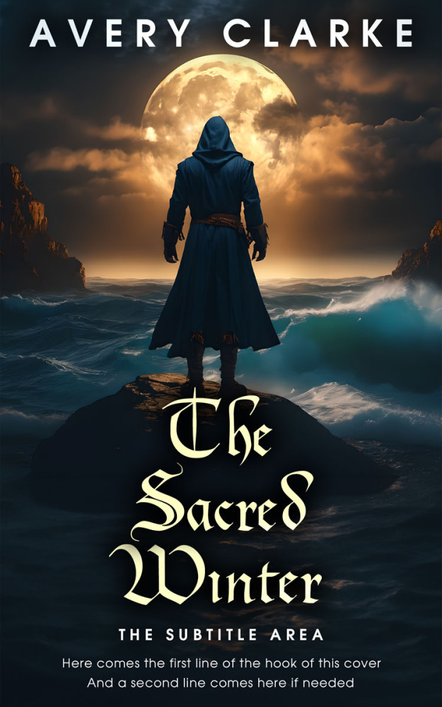 Front view of Shark #30461 - Premade Fantasy Book Cover | BookCoverZone