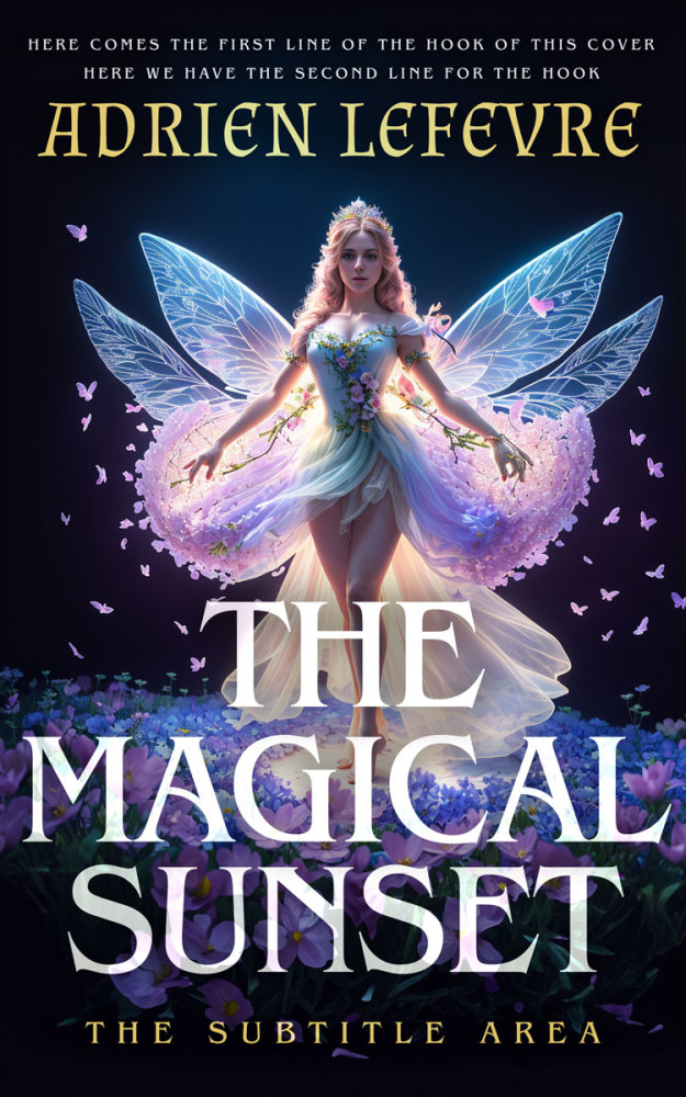 Front view of Pale Slate #30672 - Premade Fantasy Book Cover