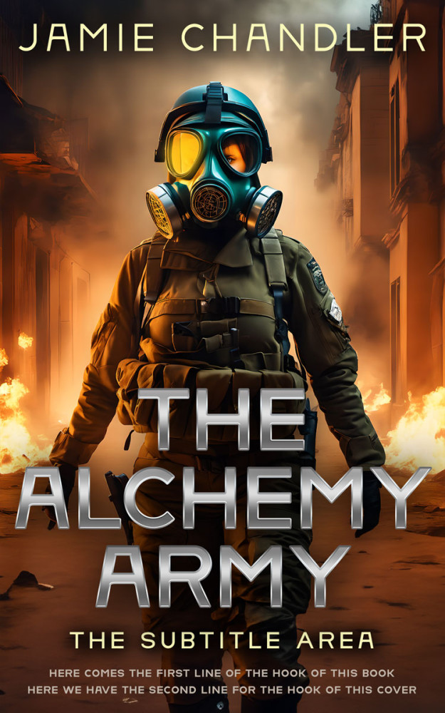 Front view of Black Marlin #30963 - Premade Apocalyptica Book Cover