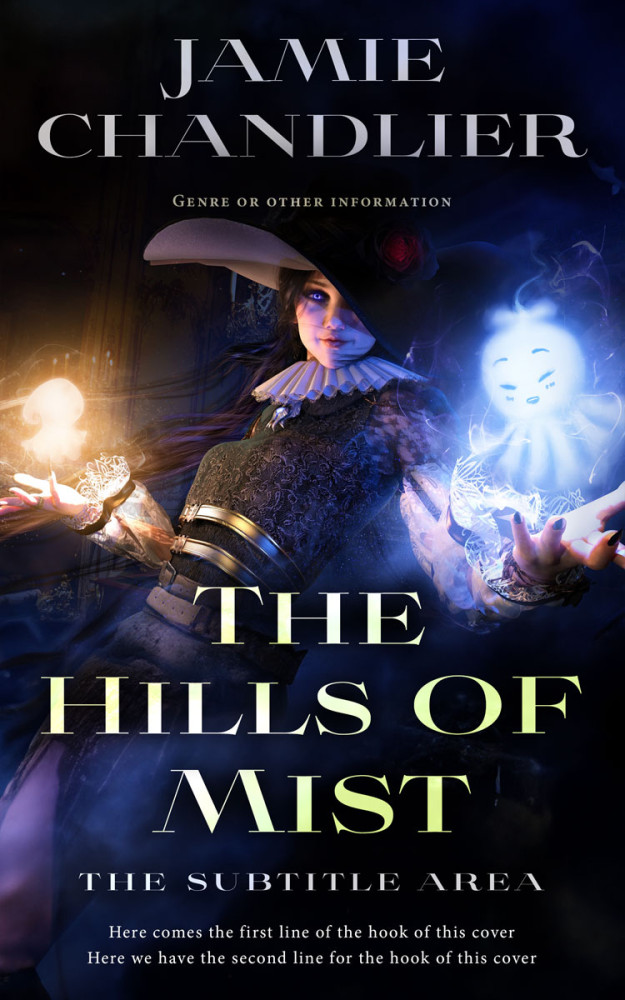 Front view of Silver Rust #31072 - Premade Fantasy Book Cover