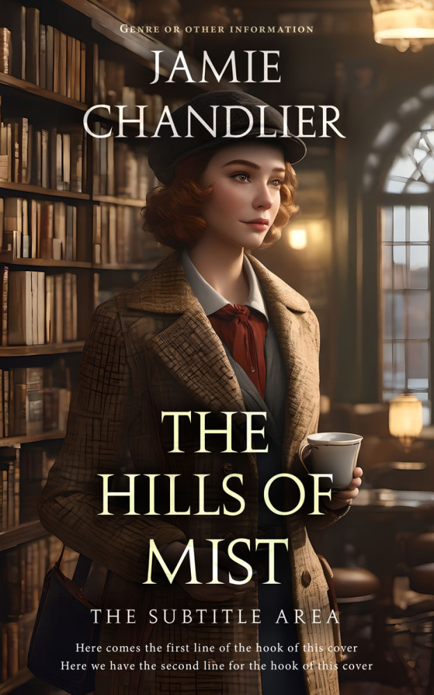 Front view of Oil #31075 - Premade Historical Book Cover