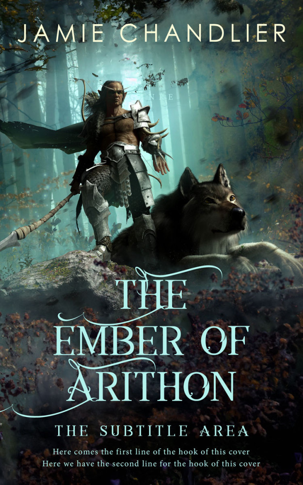 Front view of Outer Space #31203 - Premade Fantasy Book Cover