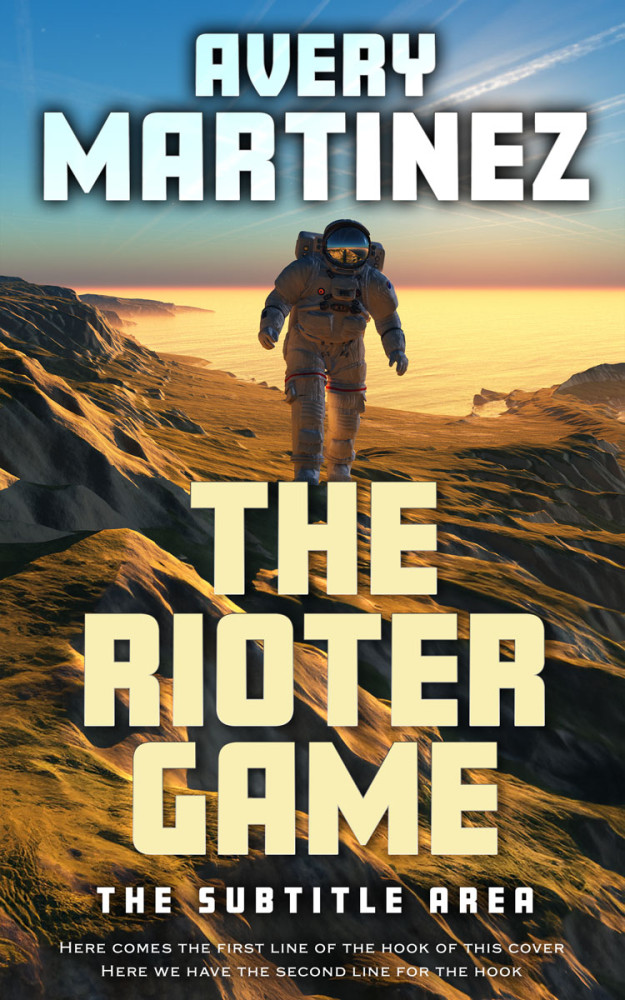 Front view of Double Colonial White #31254 - Premade Science Fiction Book Cover