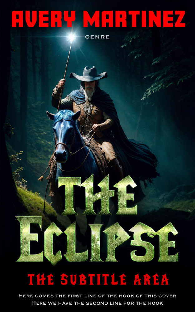 Front view of Black Bean #31265 - Premade Fantasy Book Cover