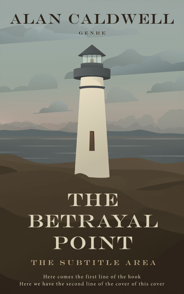 Front view of Taupe #31309 - Premade Literary Fiction Book Cover