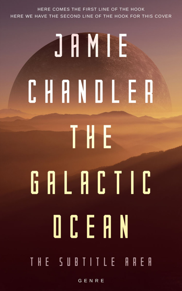 Front view of Saddle #31412 - Premade Science Fiction Book Cover