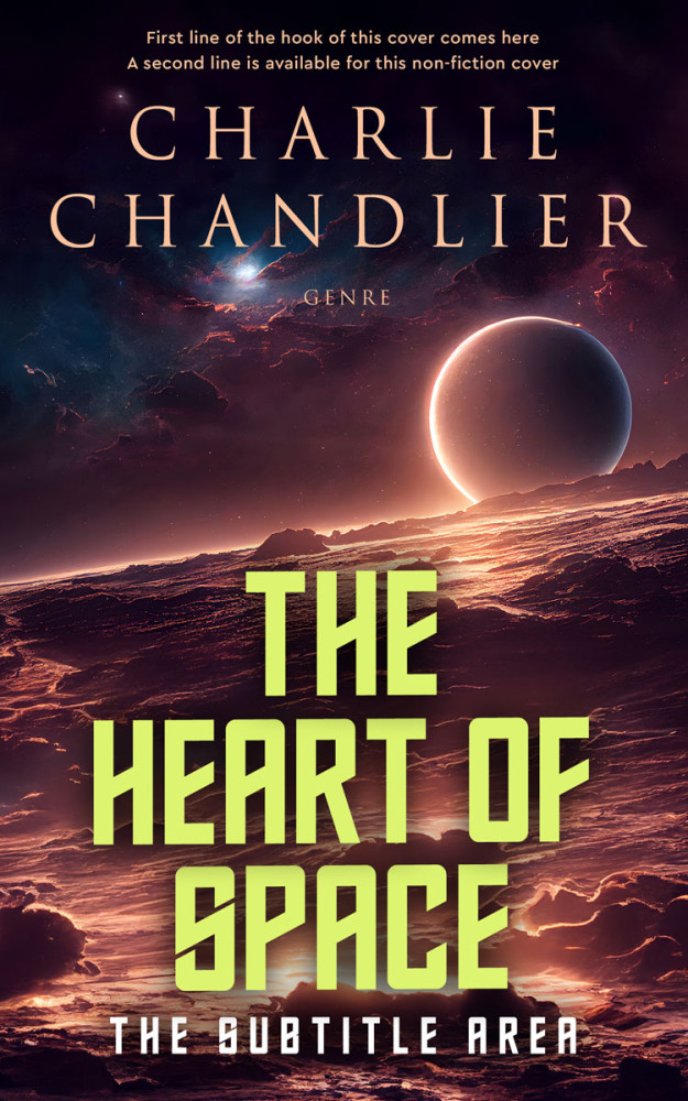 Front view of Gondola #31622 - Premade Science Fiction Book Cover