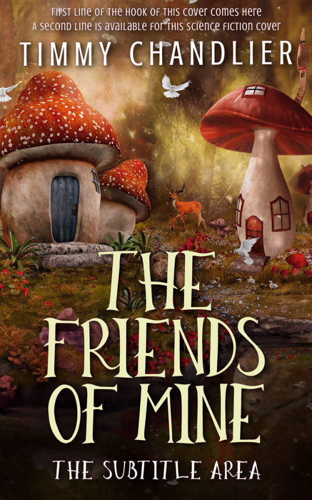 Front view of Cedar #31676 - Premade Fantasy Book Cover