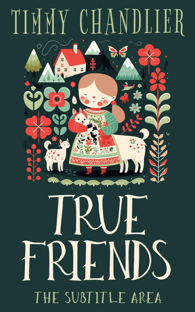 Front view of Timber Green #31677 - Premade Fantasy Book Cover