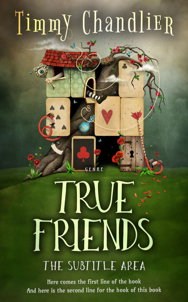 Front view of Woodland #31699 - Premade Surreal Book Cover