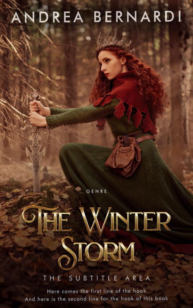 Front view of Cedar #31835 - Premade Fantasy Book Cover