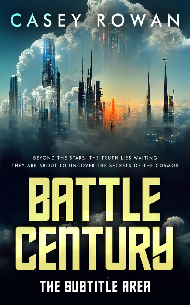 Front view of Deco #31846 - Premade Science Fiction Book Cover