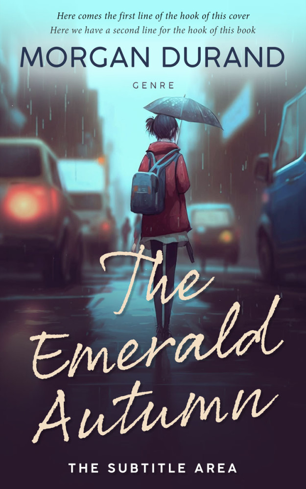 Front view of Blackcurrant #32106 - Premade Literary Fiction Book Cover