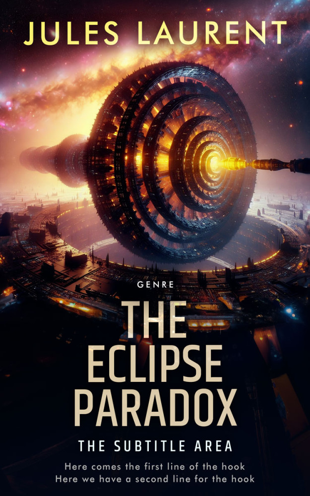 Front view of Tan #32192 - Premade Science Fiction Book Cover