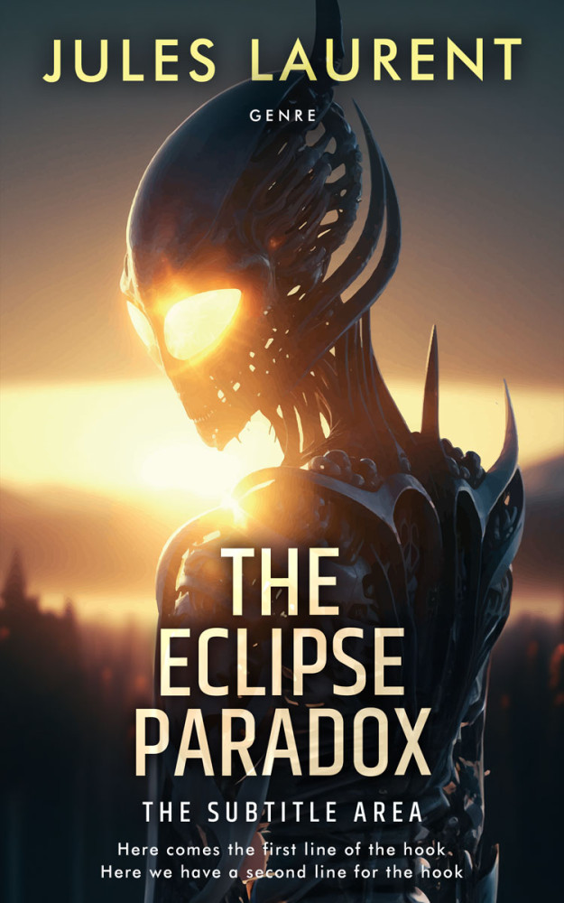 Front view of Calico #32197 - Premade Science Fiction Book Cover