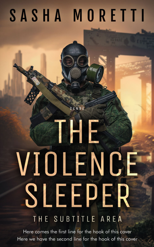 Front view of Whiskey #32219 - Premade Apocalyptica Book Cover