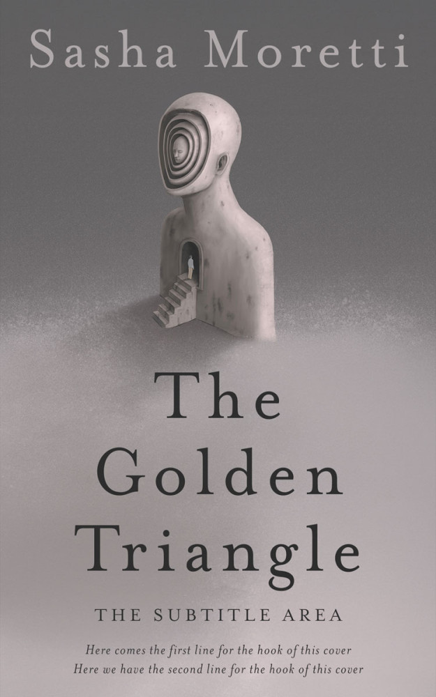 Front view of Gray #32242 - Premade Abstract Book Cover