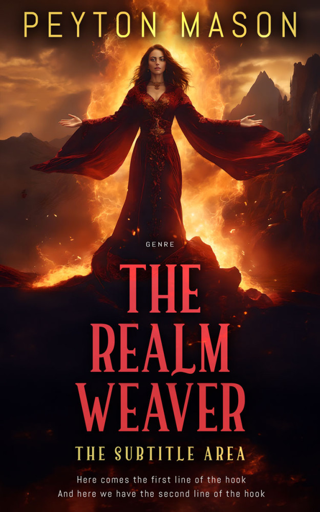 Front view of Raw Sienna #32333 - Premade Fantasy Book Cover