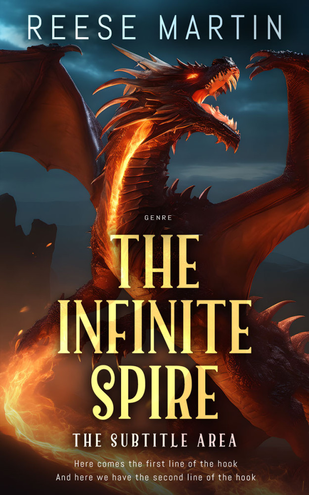 Front view of Cocoa Brown #32345 - Premade Fantasy Book Cover