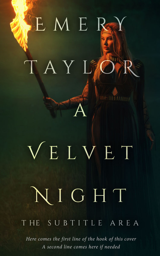 Front view of Rangoon Green #32467 - Premade Fantasy Book Cover