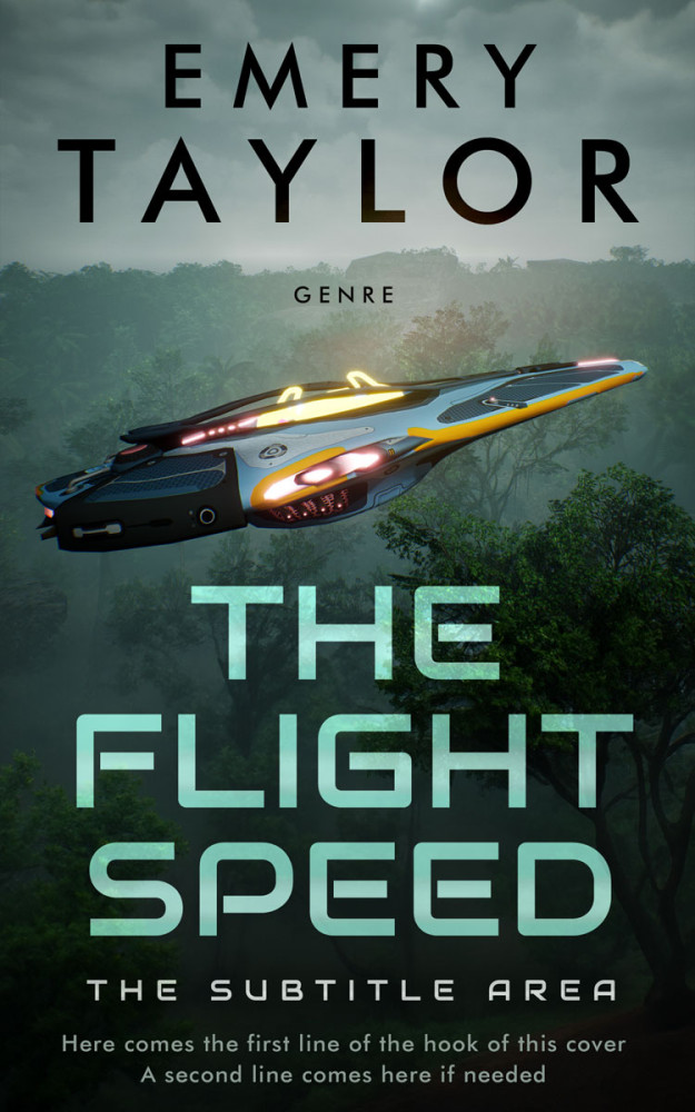 Front view of Racing Green #32478 - Premade Science Fiction Book Cover
