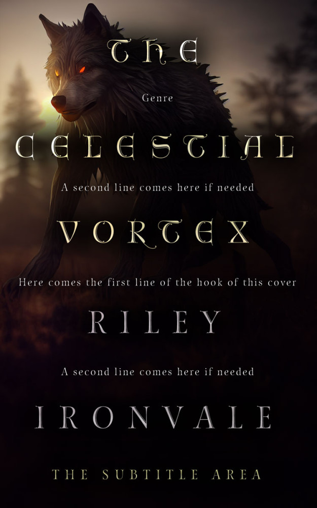 Front view of Night Rider #32515 - Premade Fantasy Book Cover