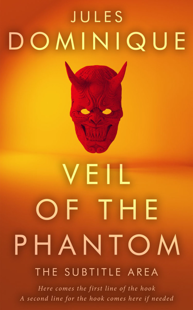 Front view of Fiery Orange #32570 - Premade Horror Book Cover