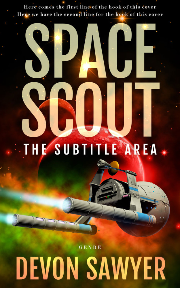 Front view of Tumbleweed #32684 - Premade Science Fiction Book Cover