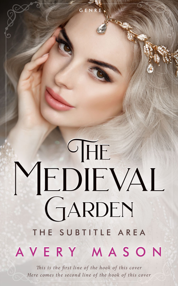 Front view of Swirl #32778 - Premade Fantasy Book Cover