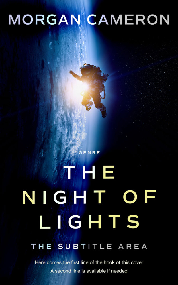 Front view of Ebony #32996 - Premade Science Fiction Book Cover