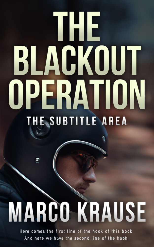 Front view of Thunder #33250 - Premade Action & Adventure Book Cover