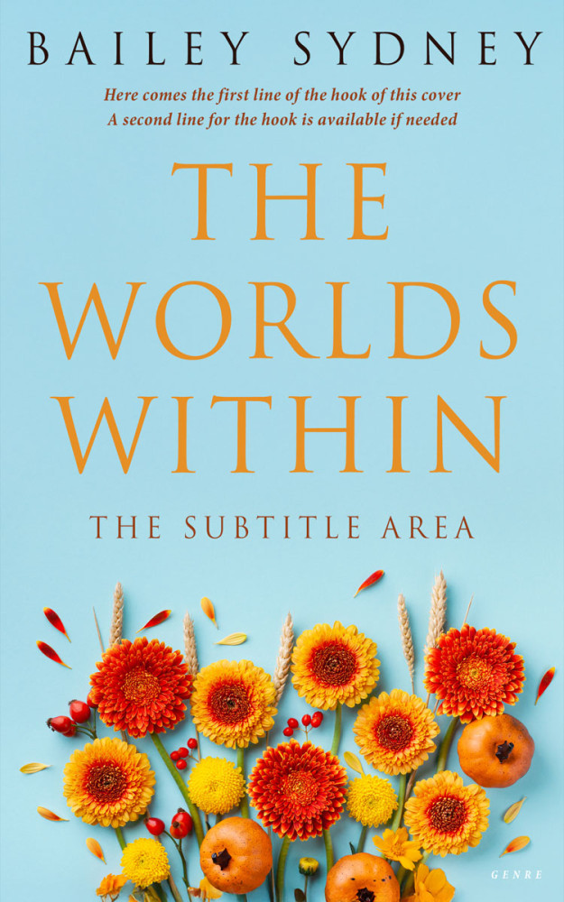 Front view of Powder Blue #33320 - Premade Poetry Book Cover