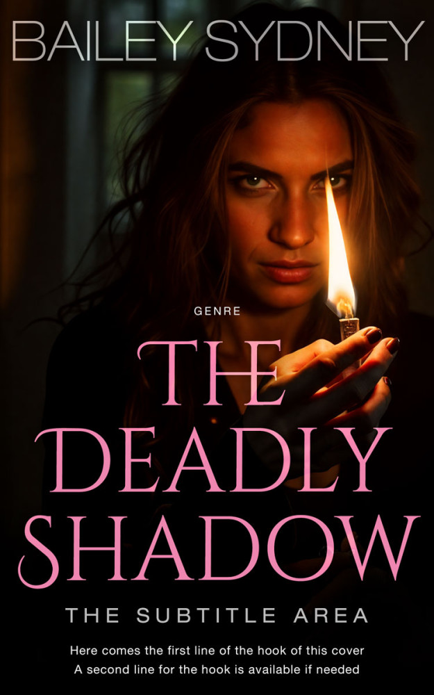 Front view of Black #33500 - Premade Mystery & Thriller & Suspense Book Cover