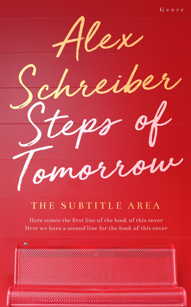 Front view of Brick Red #335819 - Premade Abstract Book Cover