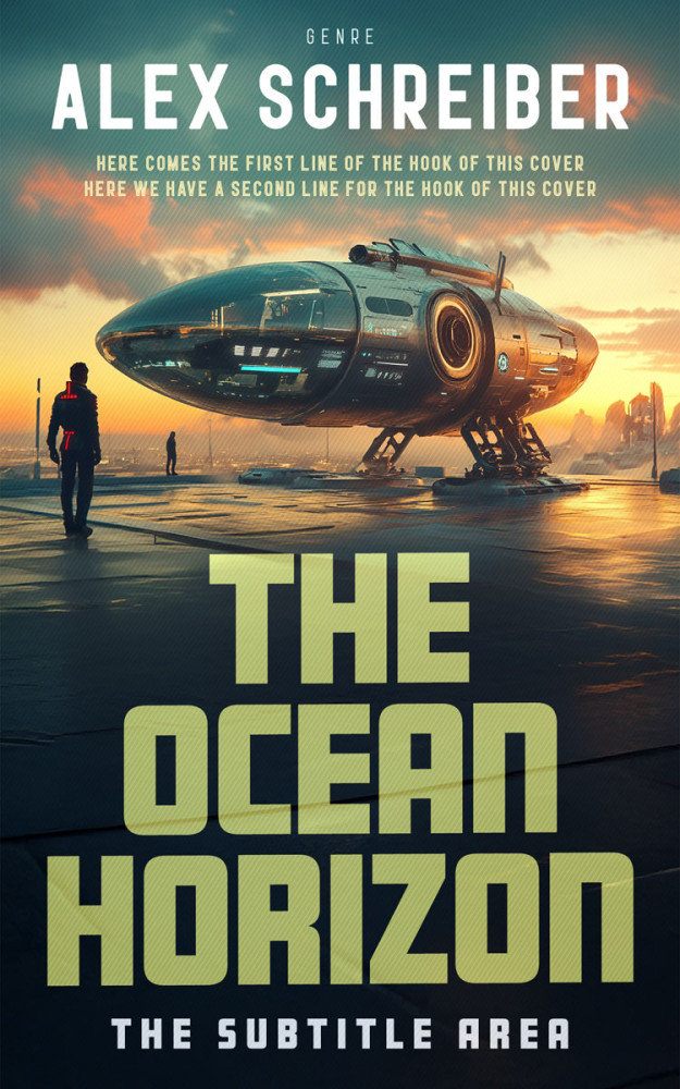 Front view of Tan #335906 - Premade Science Fiction Book Cover