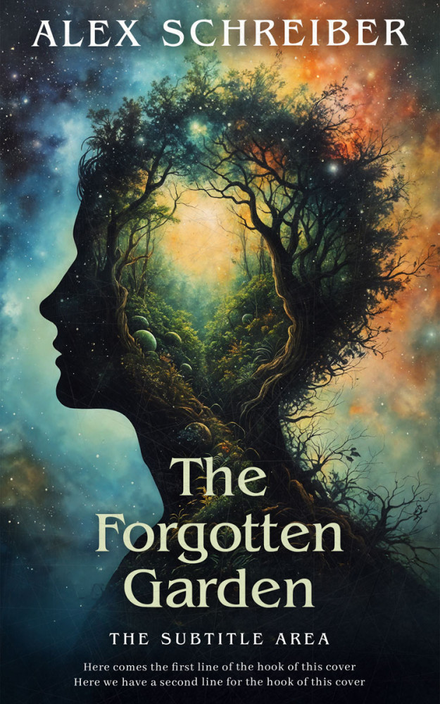 Front view of Outer Space #335941 - Premade Poetry Book Cover | BookCoverZone