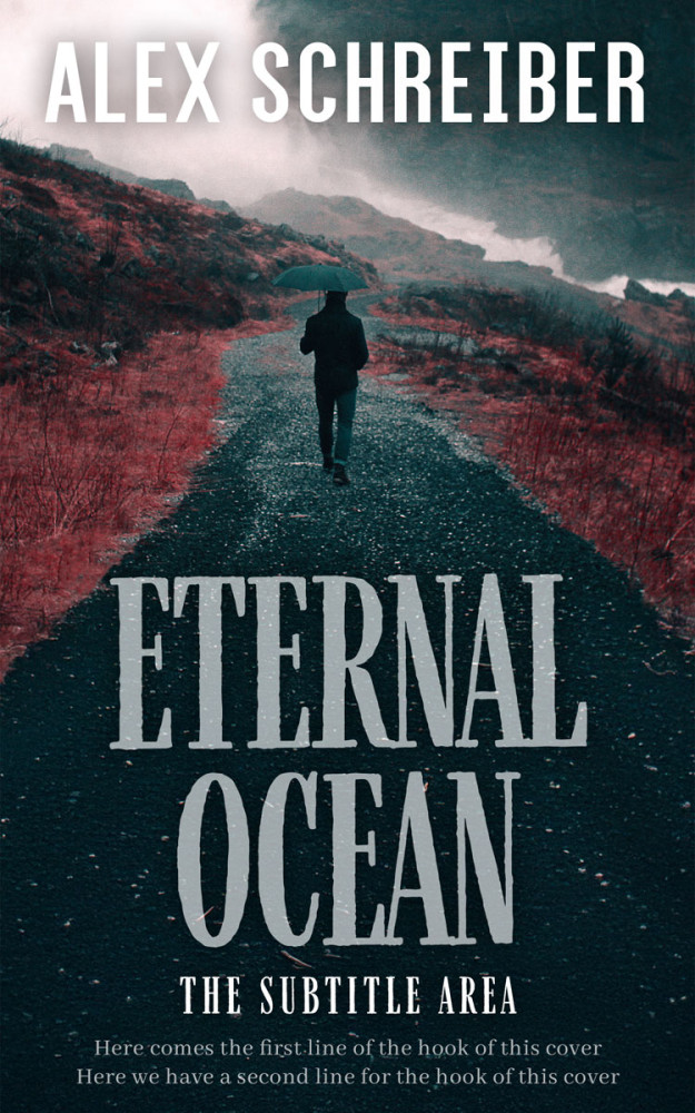 Front view of French Gray #335978 - Premade Action & Adventure Book Cover