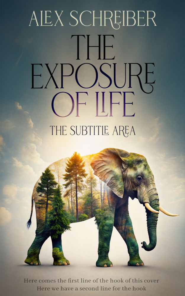 Front view of Nomad #33614 - Premade Surreal Book Cover