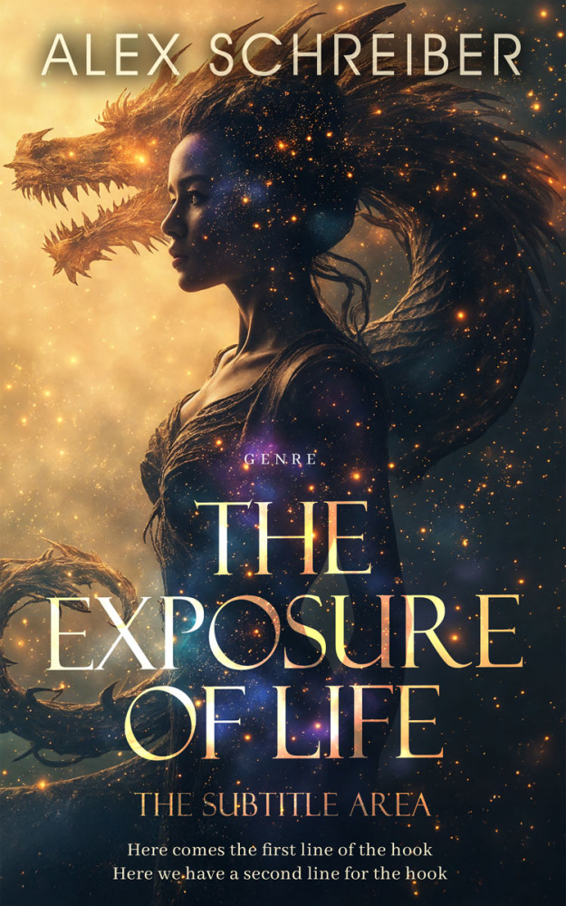 Front view of Harvest Gold #33631 - Premade Fantasy Book Cover