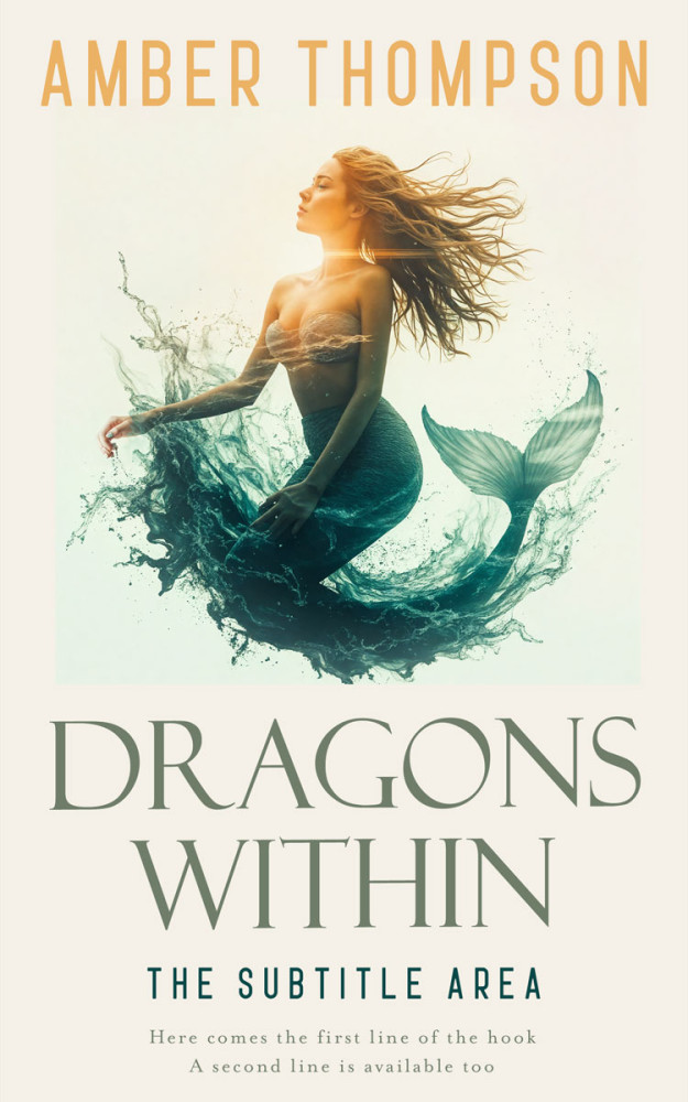 Front view of White Rock #33641 - Premade Fantasy Book Cover