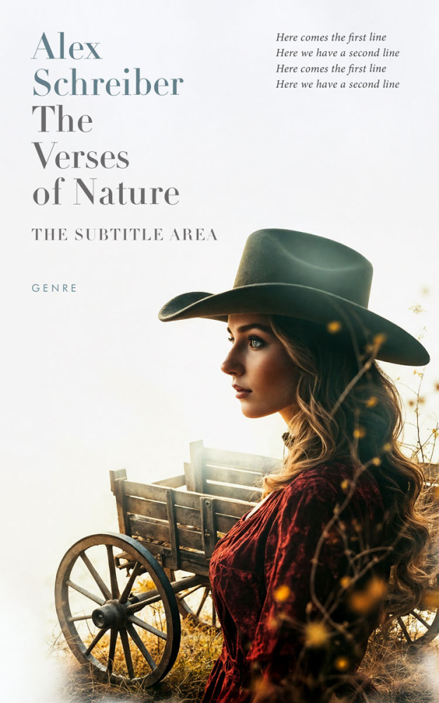 Front view of Cararra #33667 - Premade Western Book Cover